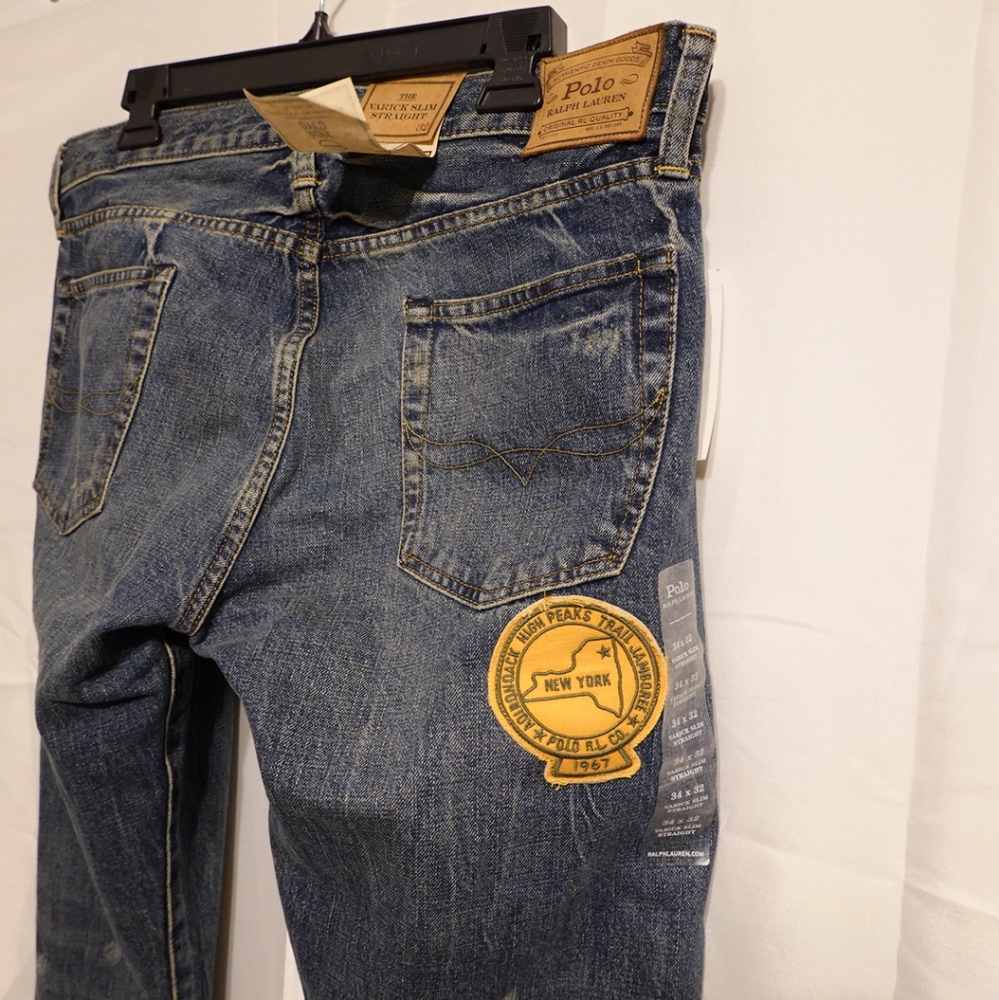 🆕 POLO RALPH LAUREN SLIM STRAIGHT JEANS - Picture 7 of 7